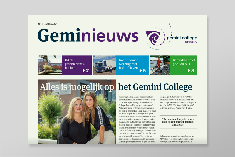Gemini College informatiekrant