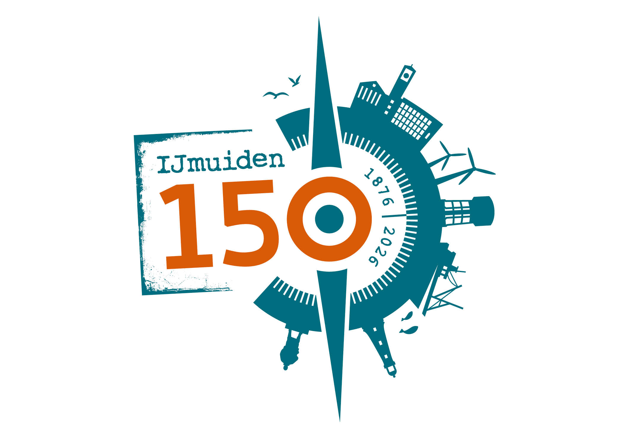 Logo IJmuiden 150 jaar