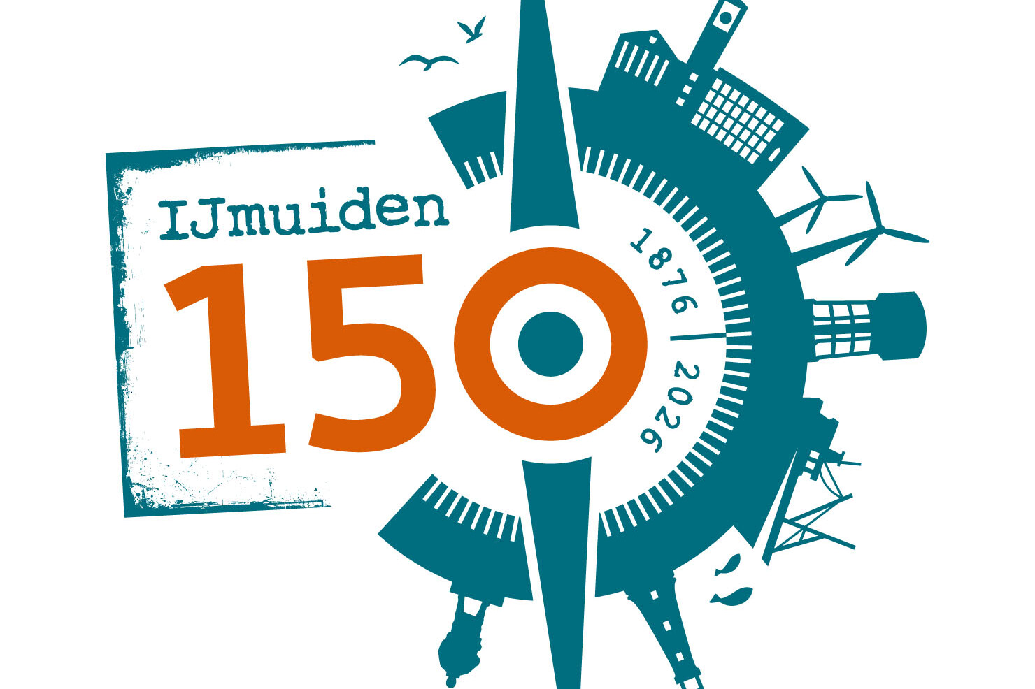 IJmuiden 150 jaar logo